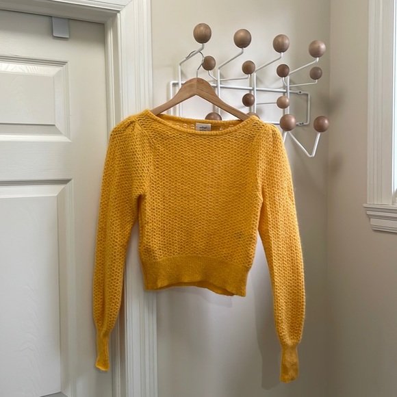 Aritizia wilfred - yellow alpaca sweater - small - Picture 1 of 10